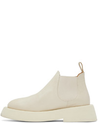 Bottines chelsea en cuir blanches Marsèll