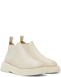 Bottines chelsea en cuir blanches Marsèll