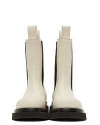 Bottines chelsea en cuir blanches Bottega Veneta