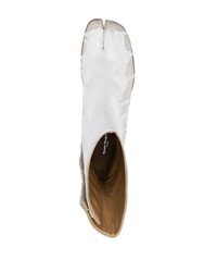 Bottines chelsea en cuir blanches Maison Margiela