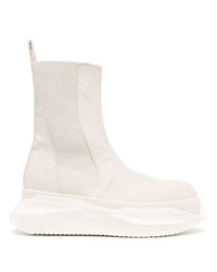 Bottines chelsea en cuir blanches Rick Owens DRKSHDW