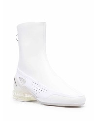 Bottines chelsea en cuir blanches Raf Simons