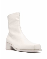 Bottines chelsea en cuir blanches Marsèll