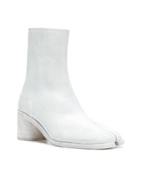 Bottines chelsea en cuir blanches Maison Margiela