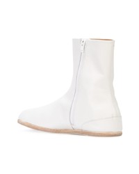 Bottines chelsea en cuir blanches Maison Margiela