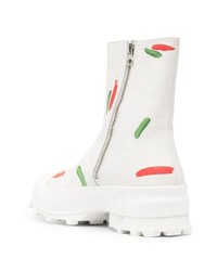 Bottines chelsea en cuir blanches CamperLab