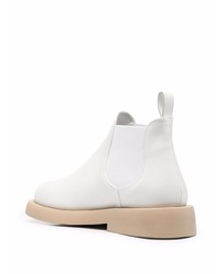 Bottines chelsea en cuir blanches Marsèll