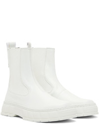 Bottines chelsea en cuir blanches Viron