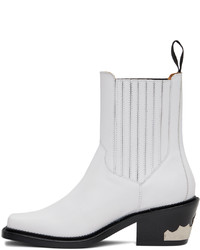 Bottines chelsea en cuir blanches Toga Virilis