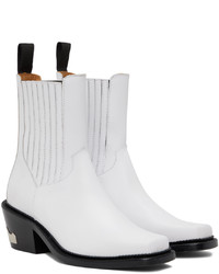 Bottines chelsea en cuir blanches Toga Virilis