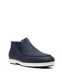 Bottines chelsea en cuir bleu marine Zilli