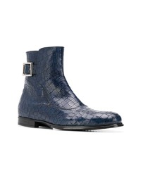 Bottines chelsea en cuir bleu marine Cesare Paciotti