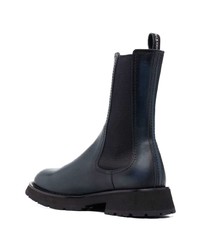 Bottines chelsea en cuir bleu marine Alexander McQueen