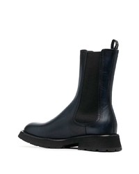 Bottines chelsea en cuir bleu marine Alexander McQueen