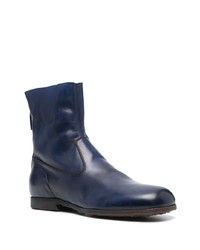 Bottines chelsea en cuir bleu marine Premiata