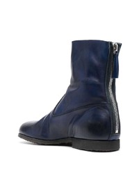 Bottines chelsea en cuir bleu marine Premiata