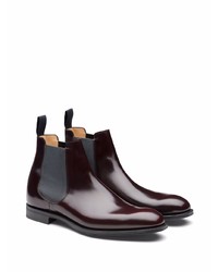 Bottines chelsea en cuir bordeaux Church's