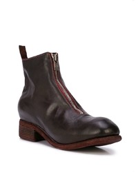 Bottines chelsea en cuir bordeaux Guidi