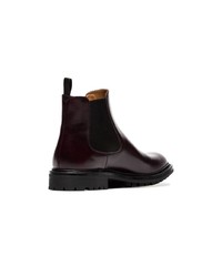 Bottines chelsea en cuir bordeaux Church's