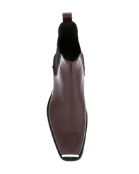 Bottines chelsea en cuir bordeaux Calvin Klein 205W39nyc