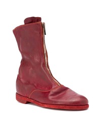 Bottines chelsea en cuir bordeaux Guidi