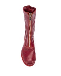 Bottines chelsea en cuir bordeaux Guidi