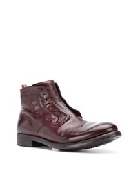 Bottines chelsea en cuir bordeaux Officine Creative