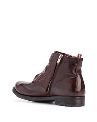 Bottines chelsea en cuir bordeaux Officine Creative