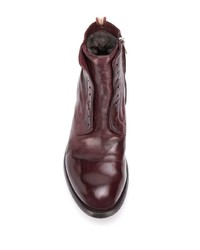 Bottines chelsea en cuir bordeaux Officine Creative