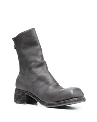 Bottines chelsea en cuir gris foncé Guidi