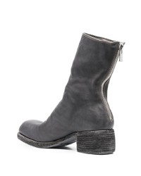 Bottines chelsea en cuir gris foncé Guidi