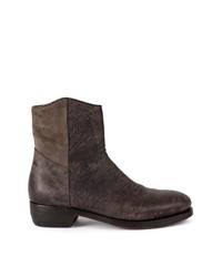 Bottines chelsea en cuir gris foncé Ajmone