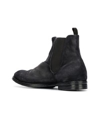 Bottines chelsea en cuir gris foncé Officine Creative