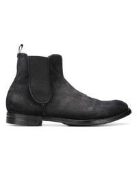 Bottines chelsea en cuir gris foncé Officine Creative