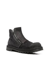 Bottines chelsea en cuir gris foncé Premiata