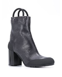 Bottines chelsea en cuir gris foncé Random Identities