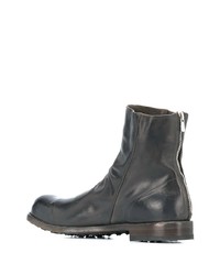 Bottines chelsea en cuir gris foncé Officine Creative