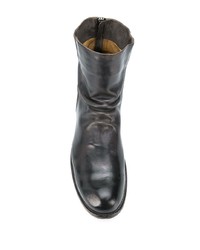 Bottines chelsea en cuir gris foncé Officine Creative