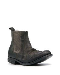 Bottines chelsea en cuir gris foncé Poème Bohémien