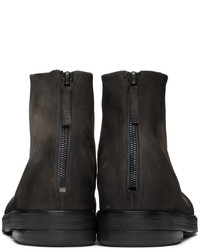 Bottines chelsea en cuir gris foncé Marsèll