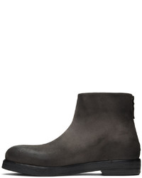 Bottines chelsea en cuir gris foncé Marsèll