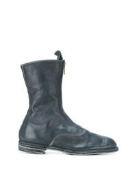 Bottines chelsea en cuir gris foncé Guidi