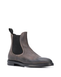 Bottines chelsea en cuir gris foncé Scarosso