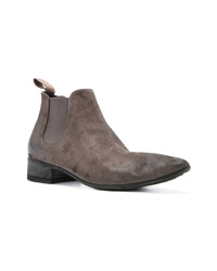 Bottines chelsea en cuir gris foncé Marsèll