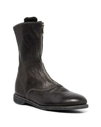 Bottines chelsea en cuir gris foncé Guidi