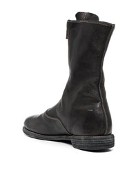 Bottines chelsea en cuir gris foncé Guidi