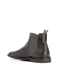 Bottines chelsea en cuir gris foncé Officine Creative