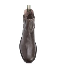 Bottines chelsea en cuir gris foncé Officine Creative