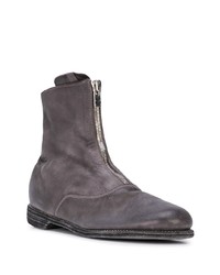 Bottines chelsea en cuir gris foncé Guidi