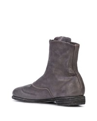 Bottines chelsea en cuir gris foncé Guidi